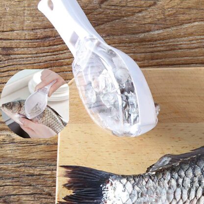 Уред за чистене на люспи от риба